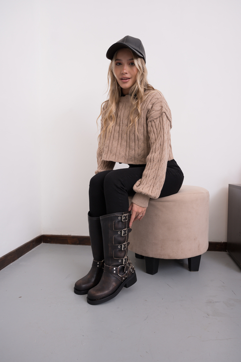 Sweater ELSA MOKA - comprar online