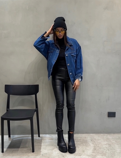 Campera Over Denim Blue