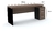 Mesa PEDESTAL RETA (03 Gav.) – 1,64x0,60m – PANDIN PE40 – WALNUT/PRETO – 1901 - comprar online