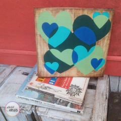 Imagem do Quadro Corações- Verde