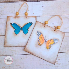 Duo Borboletas - Amarelo e Azul