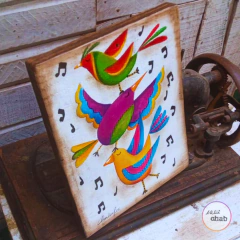 Quadro Passarinhos Felizes-03