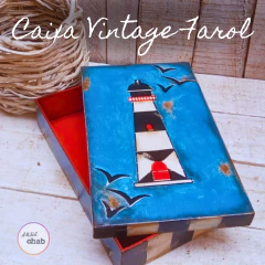 Caixa Vintage Farol - Coleção Litoral