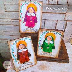 Santa Paciência- Freirinha - Atelie Chab - Produtos exclusivos com design e elegância