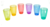 Vaso facetado traslucido 410ml diferentes colores en internet