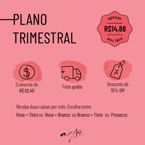 Clube de Assinaturas Artse Plano Trimestral