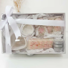 Kit rechaud ceramica + waxmeltt barra + waxmelt flor + vela rechaud - Velas aromaticas - Gokai Artes e Alquimia Natural