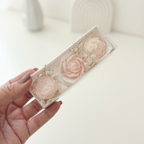 Waxmelt Mini rosas perfumadas dia das mães - cereja e avelã