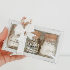 Trio Acolhimento - velas e escalda pés