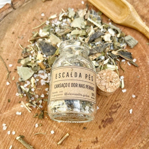 escalda pés Cansaço e dor nas pernas 2 preparos