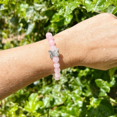 Pulseira quartzo rosa