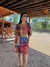 Vestido curto estampado Tropicalia