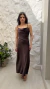 Vestido acetinado Moniêr