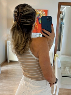 Regata Listrada - Areia & Off White - comprar online