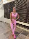 Conjunto Colmeia - Rosa Chiclete