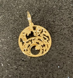 Pingente/Berloque Célula Animal mini dourado na internet