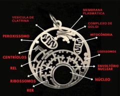Pingente/Berloque Célula Animal mini prateada - comprar online