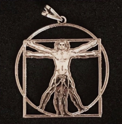 Pingente Homem Vitruviano