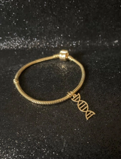 Pingente/Berloque DNA 2D dourado na internet