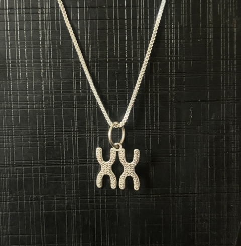 Pingente/Berloque Cromossomos XX prateado - comprar online