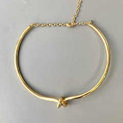 Choker Aro Nó Grossa Banhado a Ouro - comprar online
