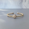 Bracelete Trevo Inspiração Cravejado Banhado a Ouro - comprar online