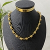 Choker Elos Redondo Banhada a Ouro - comprar online