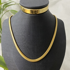 Choker Snake Média Banhada a Ouro - comprar online