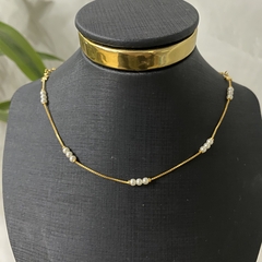 Choker Mini Pérola Banhado a Ouro - comprar online