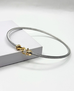 Choker Trançada Duo Banho Misto Fecho Banhado - comprar online