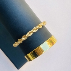 Pulseira Cordão Baiano Banhado a Ouro