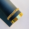 Pulseira Elo Groumet Correntaria Banhado a Ouro