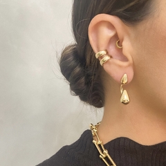Brinco Ear Jacket Triângulo Minimalista Banhado a Ouro - comprar online