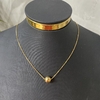 Colar Pingente Esfera Bola Banhado a Ouro - comprar online