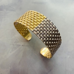 Bracelete Quadriculado Banho Misto Duo - comprar online