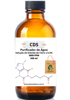 CDS - Solução de dióxido de cloro 3000 ppm - 500 ml