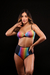 Peças Coloridas Poliamida de Top com Bojo Removível e Hot Pant - comprar online