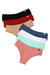 Kit de 3 Calcinhas Plus Size de Algodão Comum Lisa - 2 Lisas e 1 Estampada - comprar online