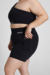 Short com bolso lateral alta sustentação cintura alta sem transparência cós alto - Flexibilizando