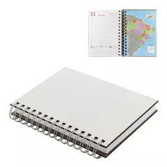 Agenda Hibrida 20,3x14,5 Resinada para Sublimação Capa MDF