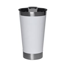 Copo Térmico Aço Inox Fosco Branco 473ML