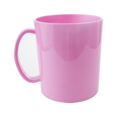 Caneca de Polímero Colorida Rosa