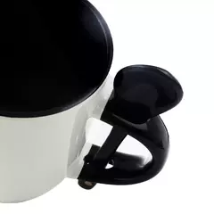 Caneca com Colher, Alca e Interior Preta JKB na internet
