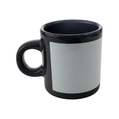 Caneca Preta com Tarja 100 ml