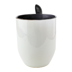 Caneca com Colher, Alça e Interior Marrom LIVE - comprar online