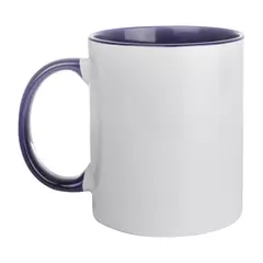 Caneca Mecolour com Alça e Interior Azul Escuro