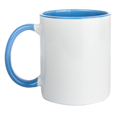 Caneca Live com Alça e Interior Azul claro