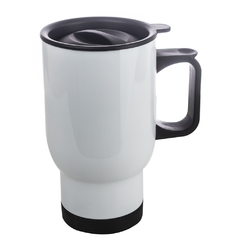 Travel Mug Aço Inox Branco 450 ml