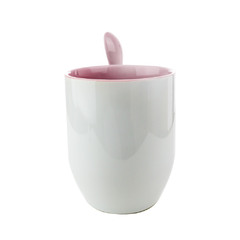 Caneca com Colher, Alça e Interior Rosa LIVE - comprar online