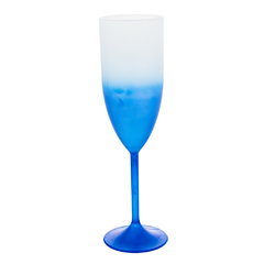 Taça de Champanhe Degradê Fosco Azul